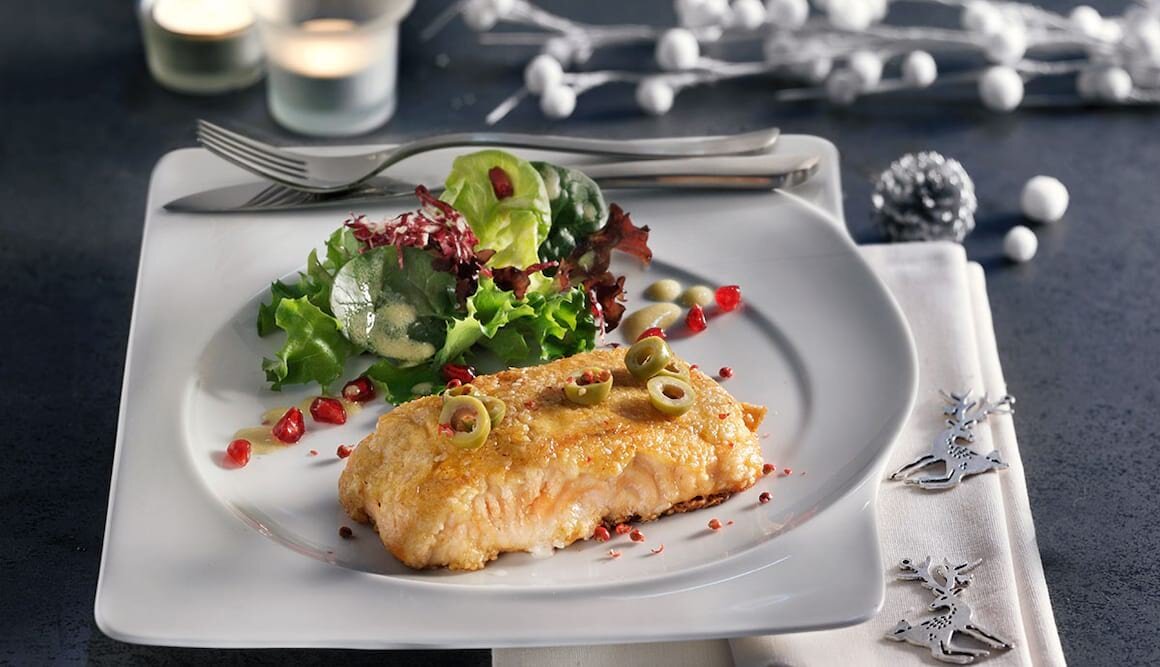 Lachs in Sesamkruste