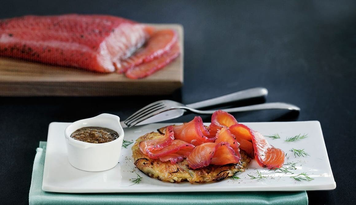 Graved Lachs mit Roter Bete