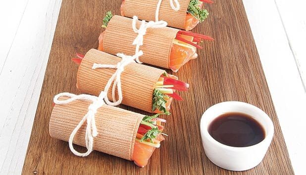 Grill-Lachs im Holzspan