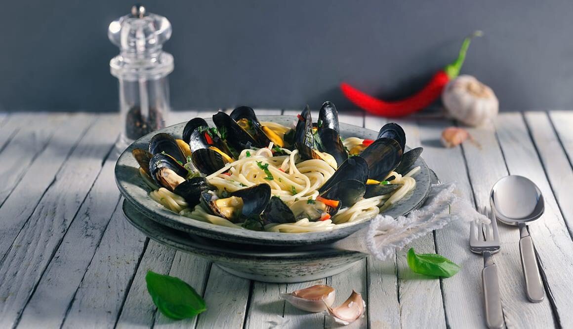 Spaghetti mit Miesmuscheln