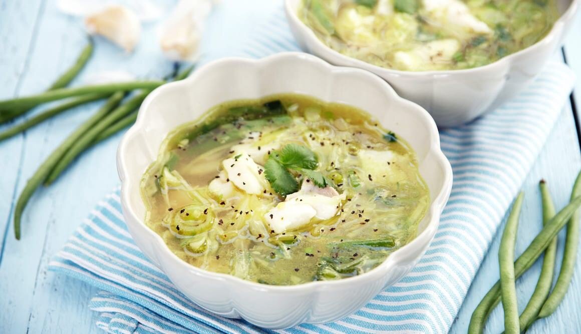 Fischsuppe mit Thailändischem Flair