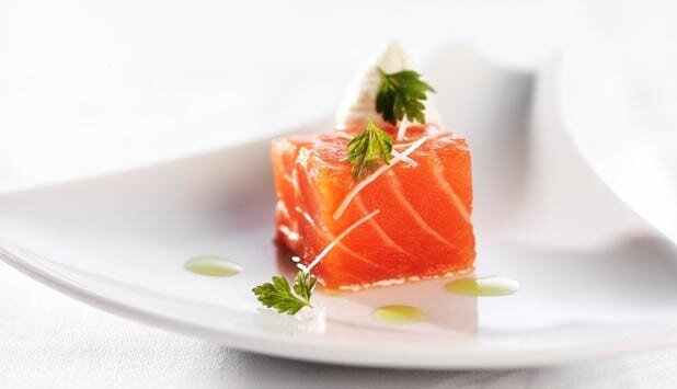 Fjordforellen-Confit mit Meerrettichcreme