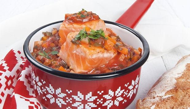 Ossobuco mit norwegischem Lachs