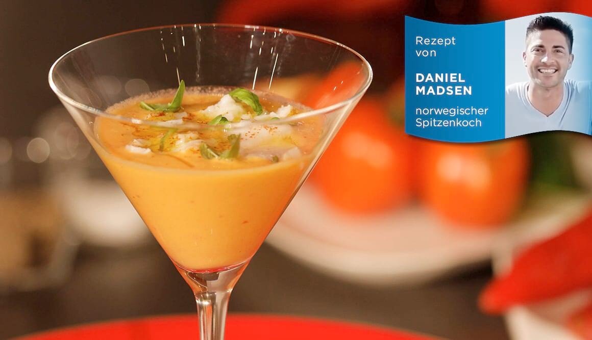 Gazpacho vom norwegischen Kabeljau