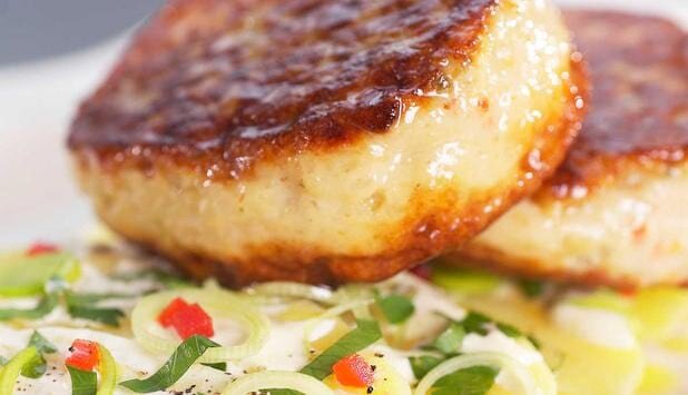 Fischfrikadellen mit Kartoffelsalat