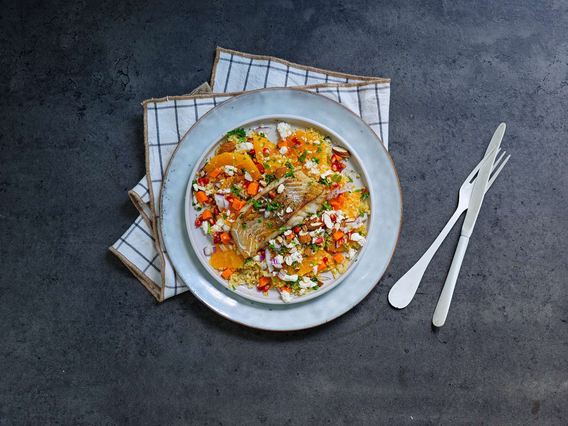 Stekt sei med lun vintersalat