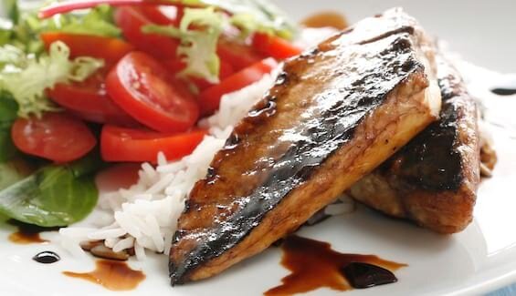 Teriyaki marinierte Makrele