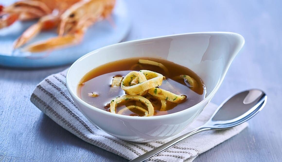 Essenz von Kaisergranat mit Kräuterfrittaten