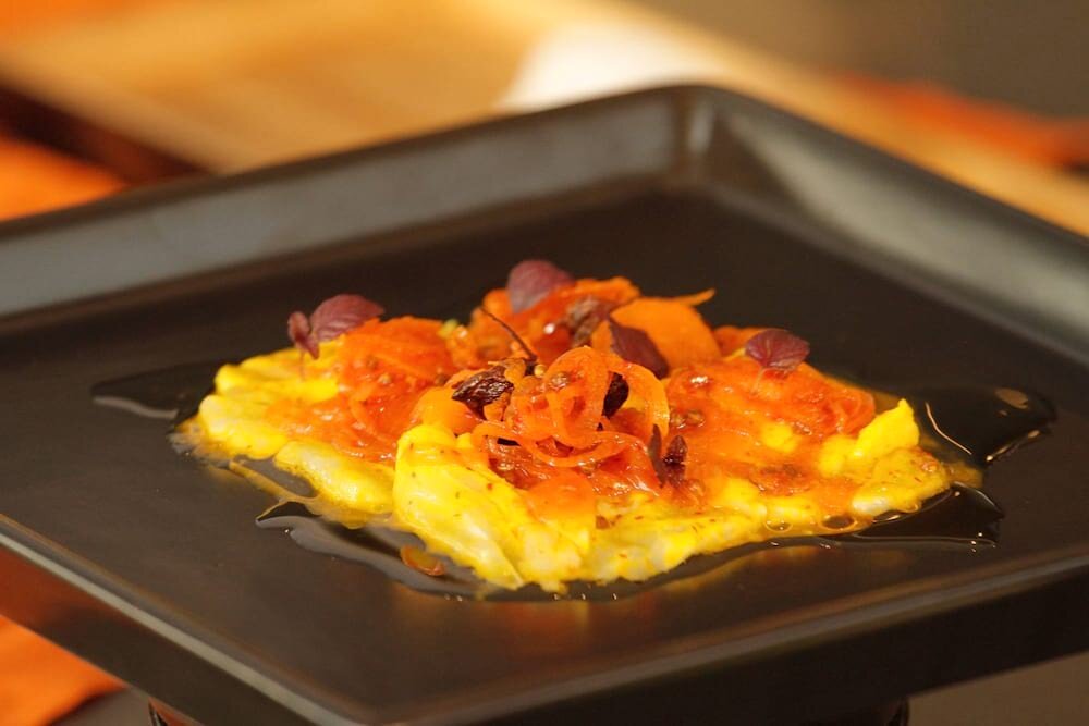 Norwegischer Kabeljau an Escabeche-Sauce