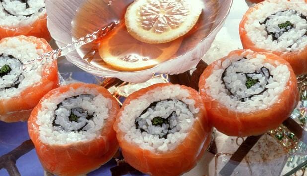 California Rolls mit norwegischem Lachs 