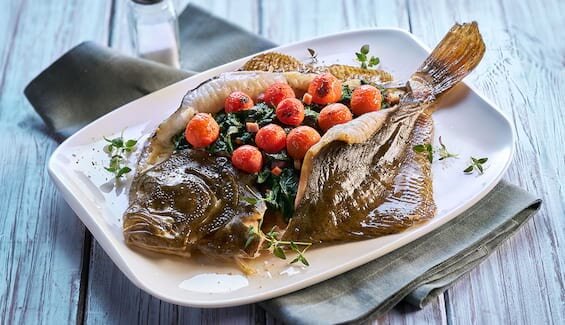 Gefüllter Steinbutt