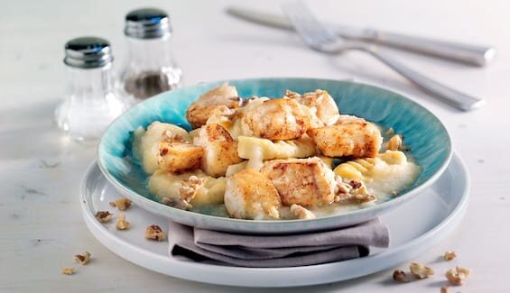 Seeteufel mit Apfel-Nuss-Gnocchi