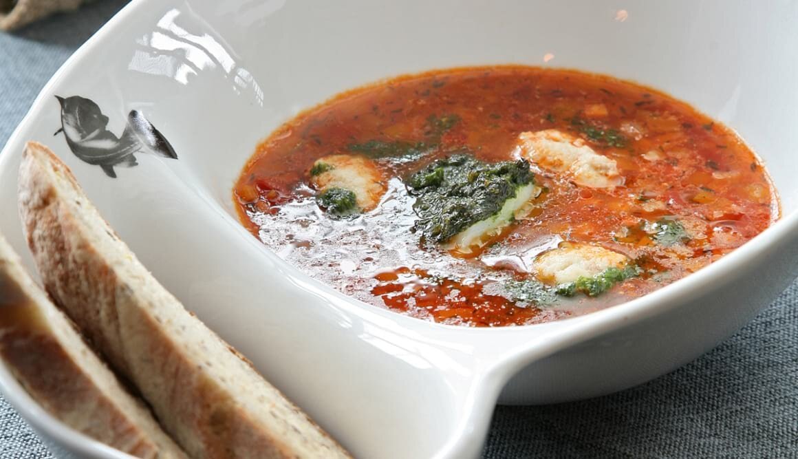 Norwegische Fischsuppe mit Skrei und Wurzelgemüse