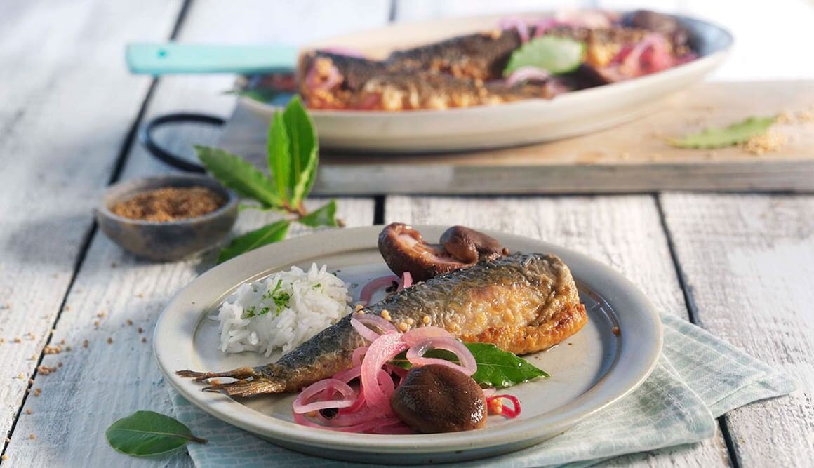 Hering süß-sauer mit Shiitakepilzen
