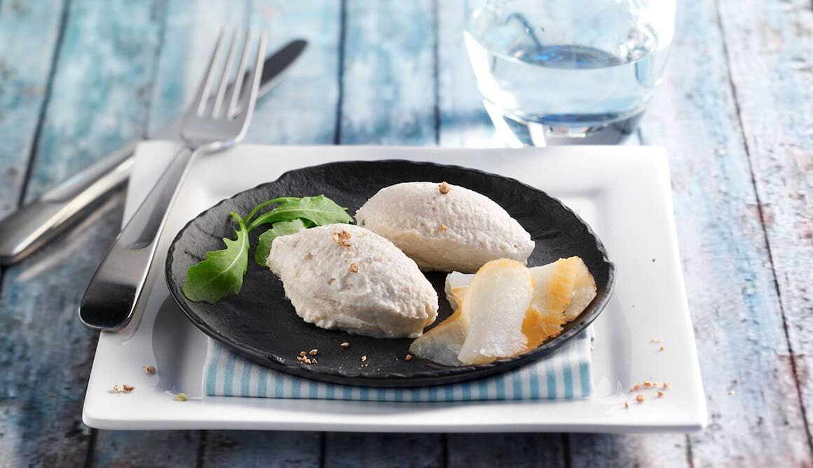 Mousse von geräuchertem Schwarzem Heilbutt