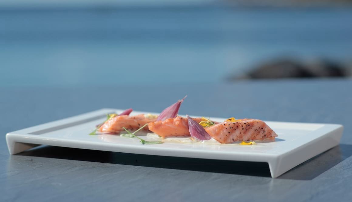 Gegrillter Lachs mit Zitronencreme