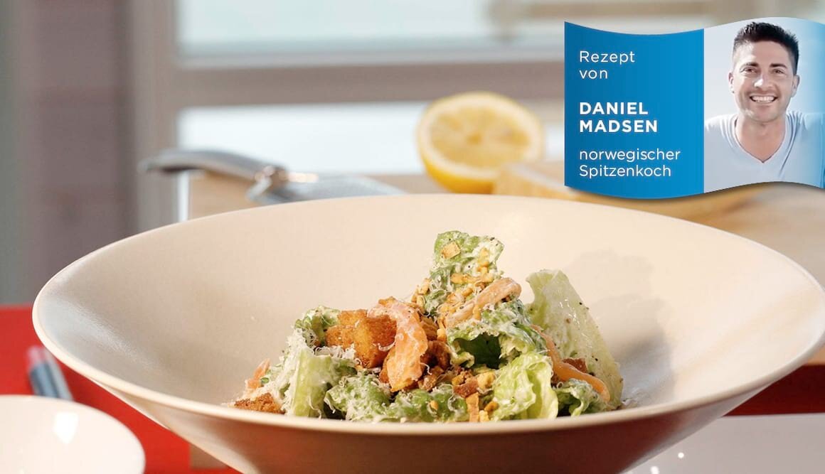 Norwegischer Cäsar Salad à la Daniel Madsen