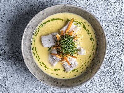 Fischsuppe Bergen mit Seelachs