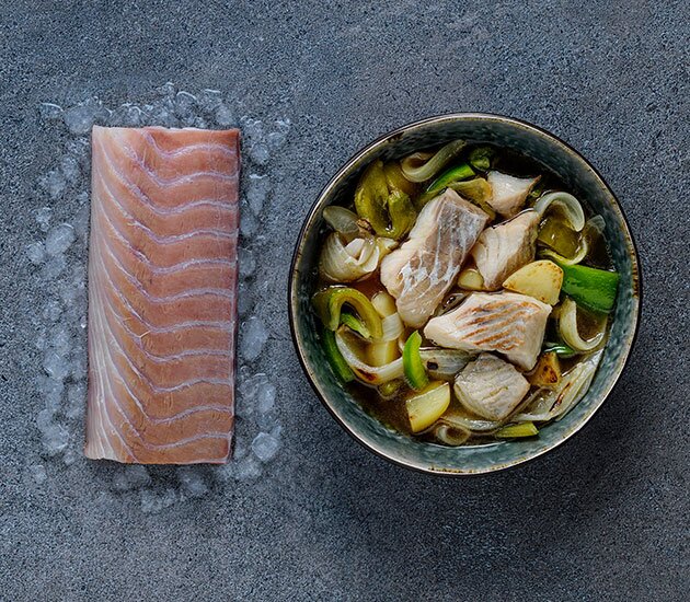 Marmitako mit norwegischem Seelachs