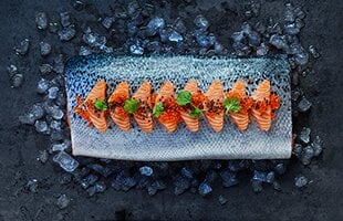 Sashimi mit norwegischem Lachs