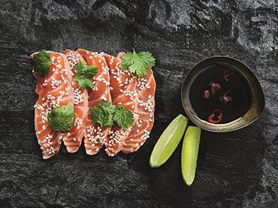 Tataki vom norwegischen Lachs