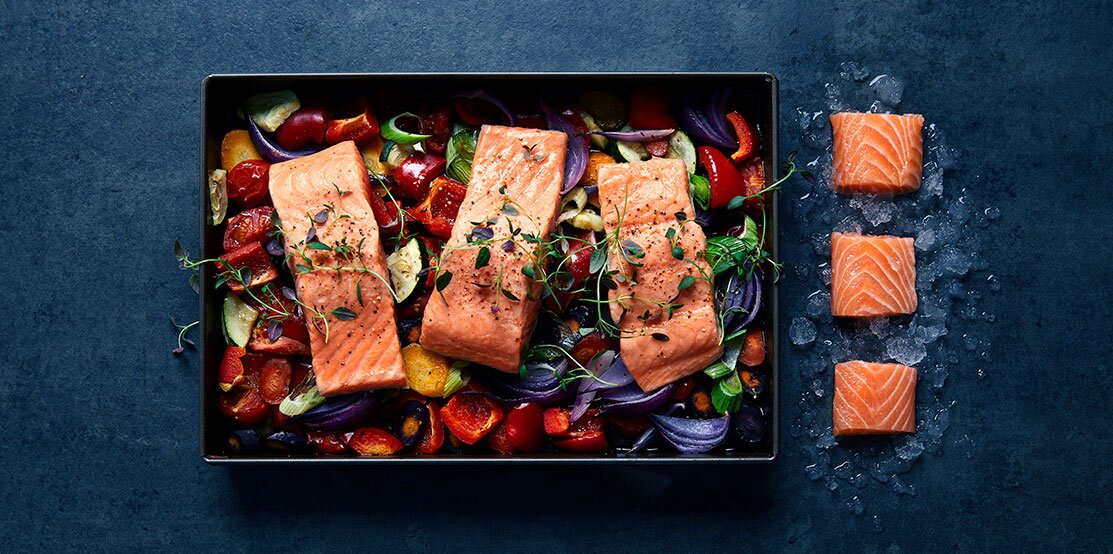 Norwegischer Lachs mit Gemüse-image