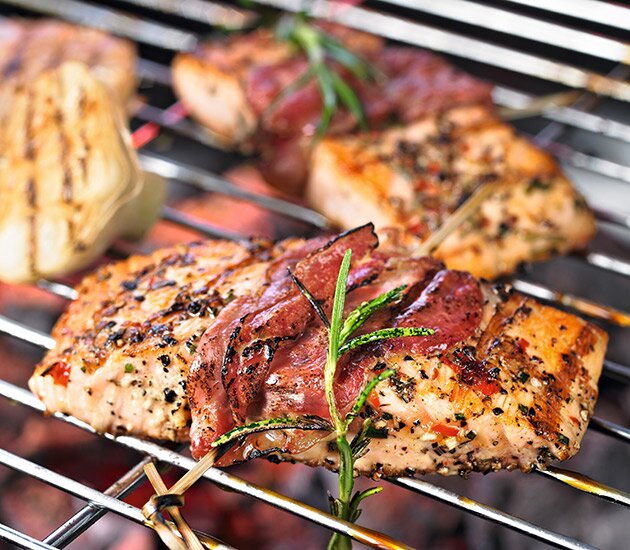 Smokey Bars - Grill Lax mit Schinken