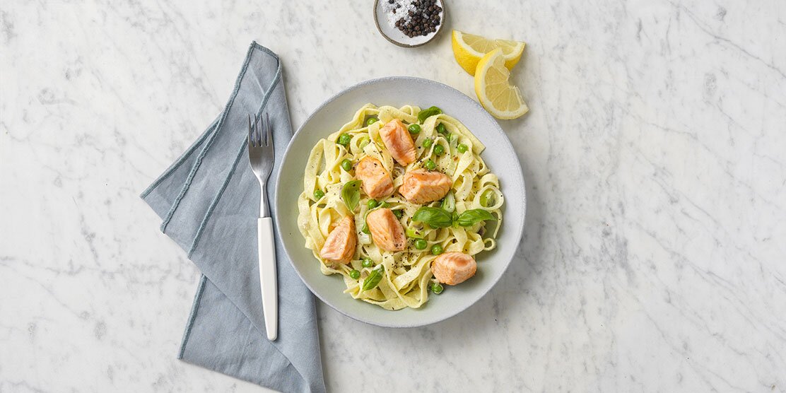 Cremige Pasta mit norwegischem Lachs