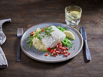 Skrei mit Speck und Erbsen a la Unstad